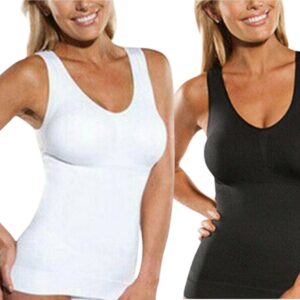 Penza By Freya New White Shapewear Women's Body Slimming Control Tank Tops Camisole Small