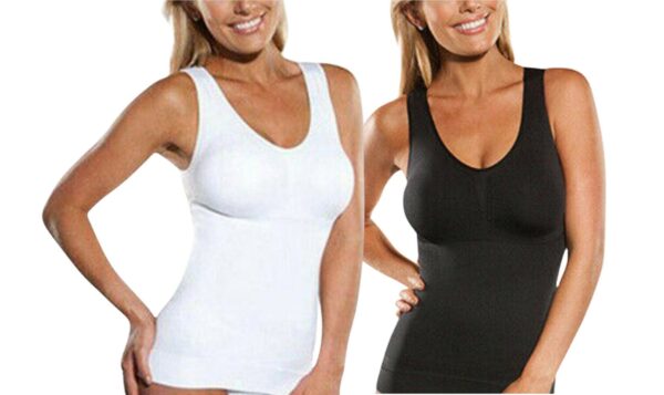 Penza By Freya New White Shapewear Women's Body Slimming Control Tank Tops Camisole Small