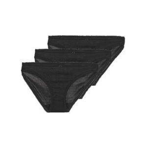 Petit Bateau CULOTTE COTON X3 women's Knickers/panties in Black. Sizes available:EU S,EU M,EU L,EU XS