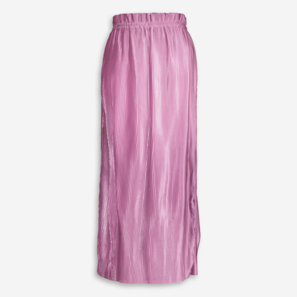 Pink Accordion Pleat Maxi Skirt