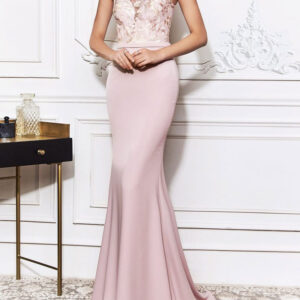 Pink Evening Dress 2024 Jewel Neck Sleeveless Backless Lace Mermaid Formal Dresses Wedding Guest Dresses Free Customization