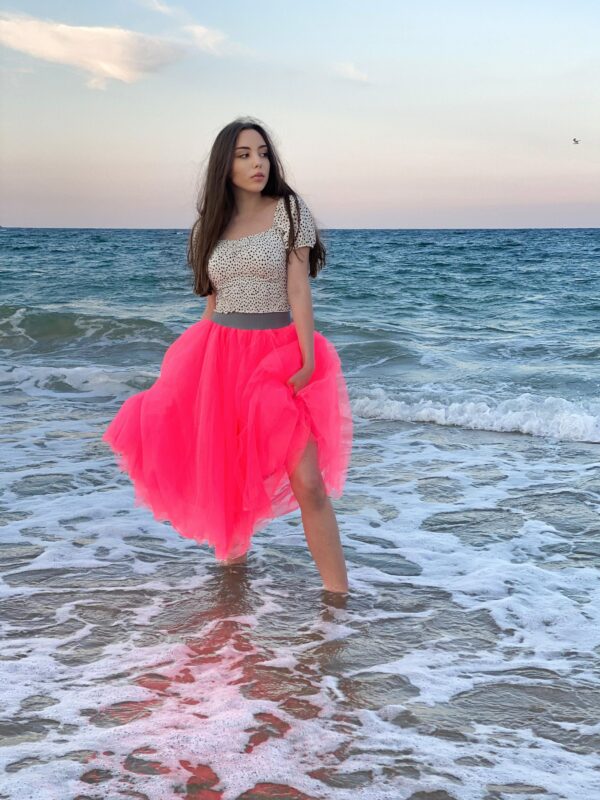 Pink Neon Tulle Skirt/Mini Midi Maxi Summer Party Outfit Multi-Layered Tutu Wedding Skirt Tutu