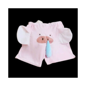 (Pink Pig, M) Make A Noise Stereoscopic Elephant Trunk Cartoon Pig Plush Home Shorts Panties