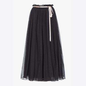 Pinko, PINKO Reimagine tulle long skirt by Patrick McDowell, Black/pink, M