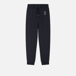 Pinko, Sporty joggers with logo patch, Dark navy blue, M