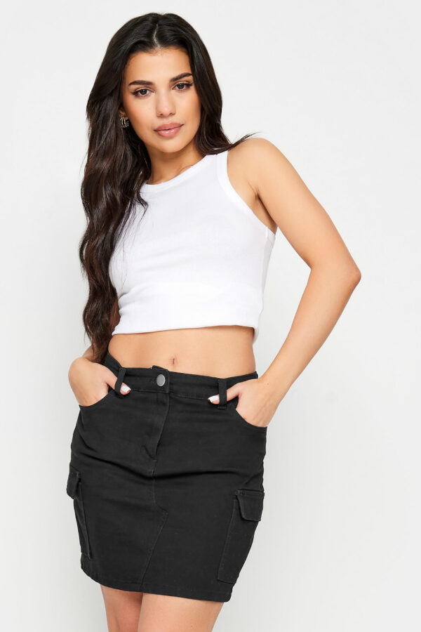 Pixiegirl Black Cargo Mini Skirt 18 Pixiegirl | Petite Women's Mini Skirts