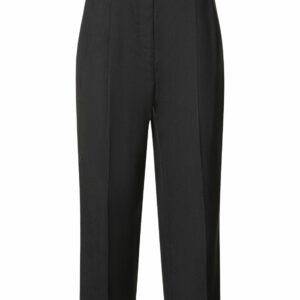 Pleated Cropped Wool Pants