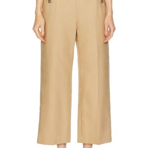 Polo Ralph Lauren Wide Leg Cropped Pant in Monument Tan - Tan. Size 2 (also in 4).