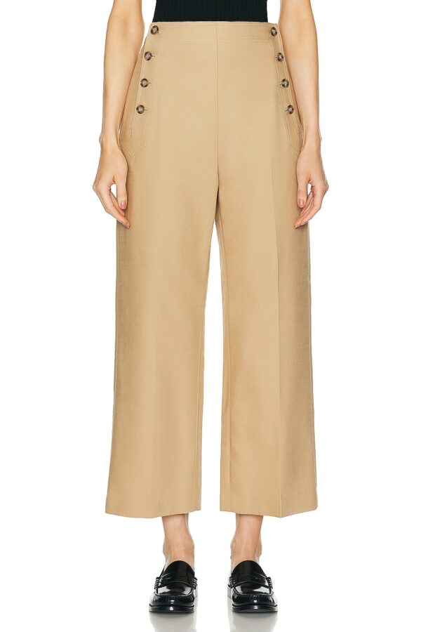 Polo Ralph Lauren Wide Leg Cropped Pant in Monument Tan - Tan. Size 2 (also in 4).