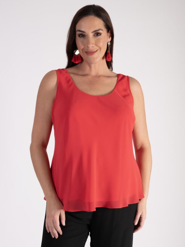 Poppy Chiffon Camisole