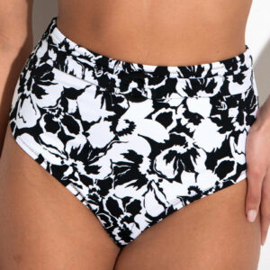 Pour Moi Cali High Waist Control Bikini Brief Black/White