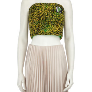 Prada Green Knitted Strapless Corset Top