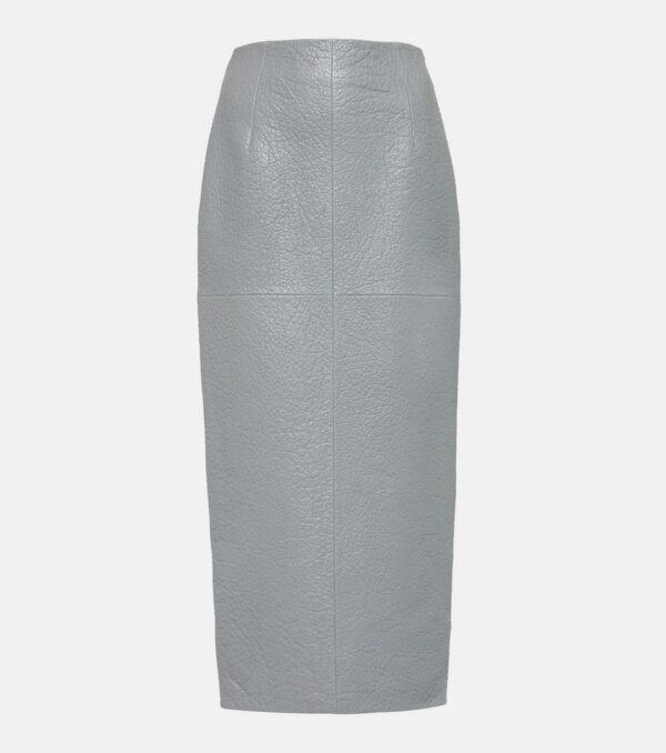 Prada High-rise leather pencil skirt