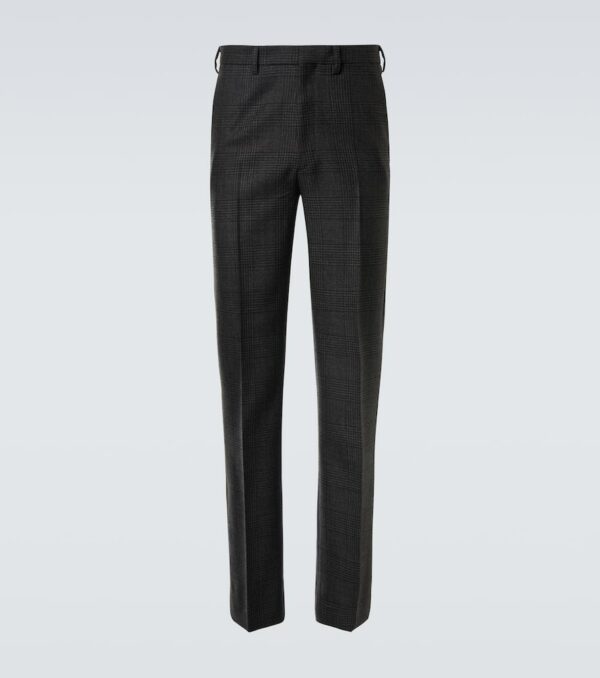 Prada Prince of Wales cropped virgin wool pants