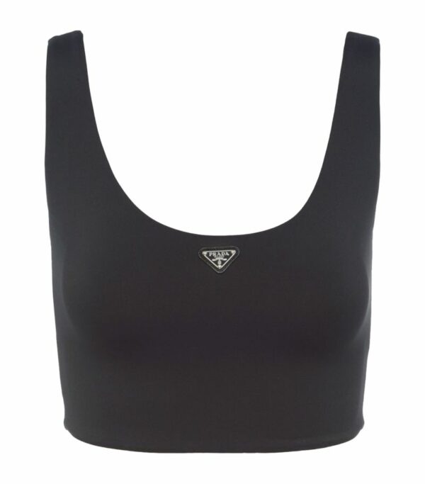 Prada Sleeveless Triangle Crop Top