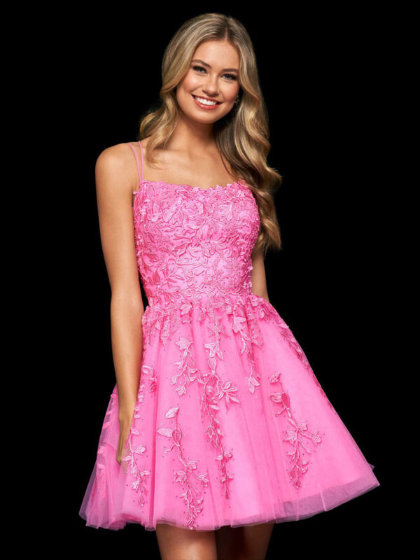 Pretty With Homecoming Dress Short A-Line Strapless Sleeveless Backless Lace Polyester Party Dress