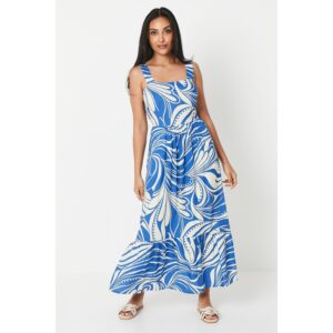 Principles Womens/Ladies Abstract Petite Sundress (12 UK) (Cobalt/White)