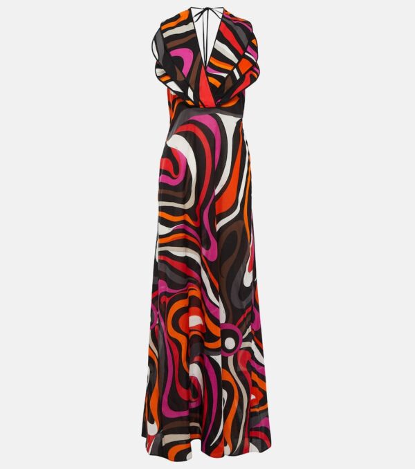 Pucci Printed cotton maxi dress