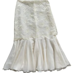 Retro Beautiful White Mermaid Prom Skirt