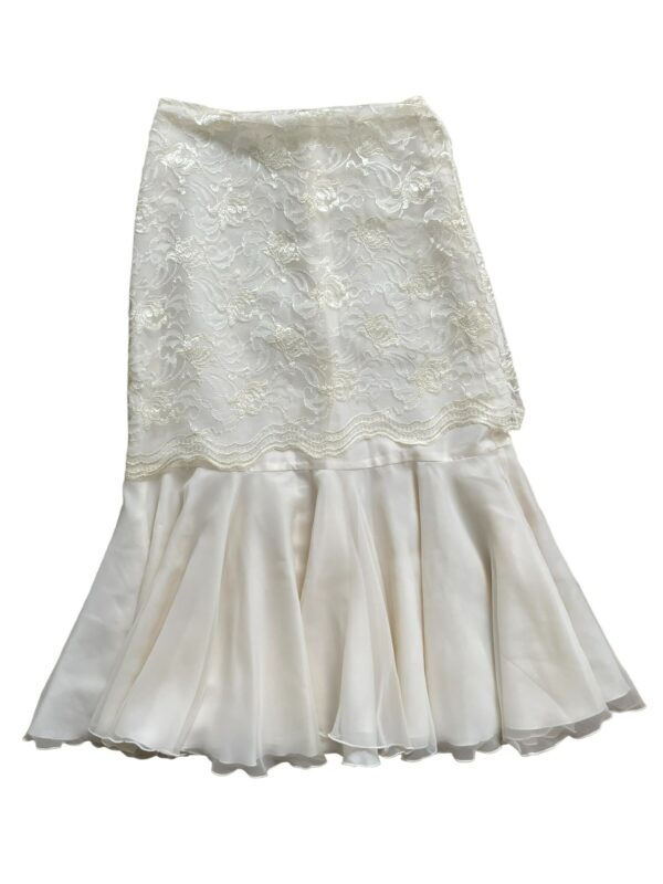 Retro Beautiful White Mermaid Prom Skirt