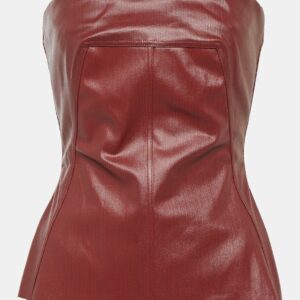 Rick Owens Coated denim corset top