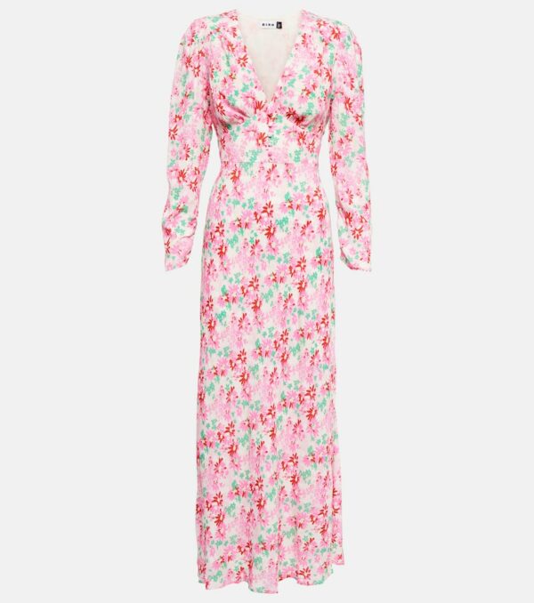 Rixo Selma floral crêpe midi dress