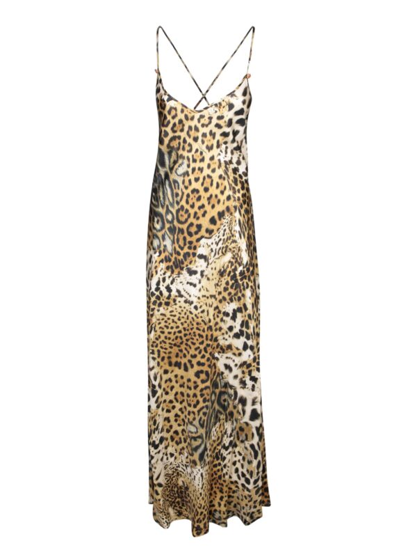 Roberto Cavalli Lingerie Dress With Leopard Print