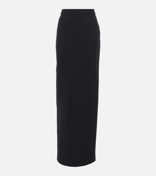 Roland Mouret Asymmetrical wool and silk maxi skirt