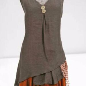 Roselinlin Sundress 1 Casual Dresses Casual Casual Paneled Sleeveless Dresses