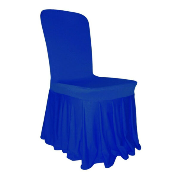 (Royal Blue, 4PCS) Time to Sparkle Pleated Skirt Chair Cover Universal Stretch Slipcovers Wedding Banquet Party