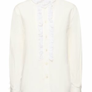 Ruffled Cotton Poplin Blouse