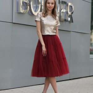 Ruffled Tulle Skirt/Tiered Bridesmaid Bustle Fluffy