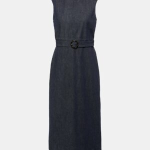 'S Max Mara Cotton-blend denim shift dress