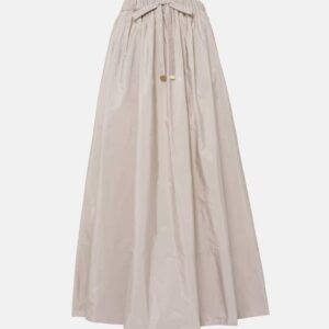 'S Max Mara Pleated taffeta maxi skirt