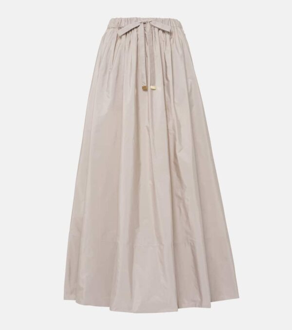 'S Max Mara Pleated taffeta maxi skirt