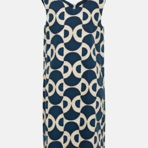 'S Max Mara Swing reversible printed poplin mini dress