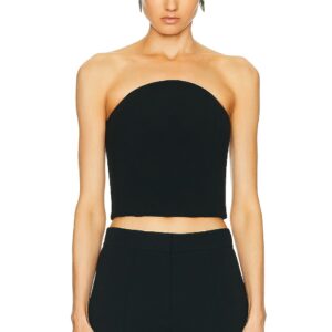 SANS FAFF Half Moon Corset Top in Black - Black. Size L (also in S, XS).