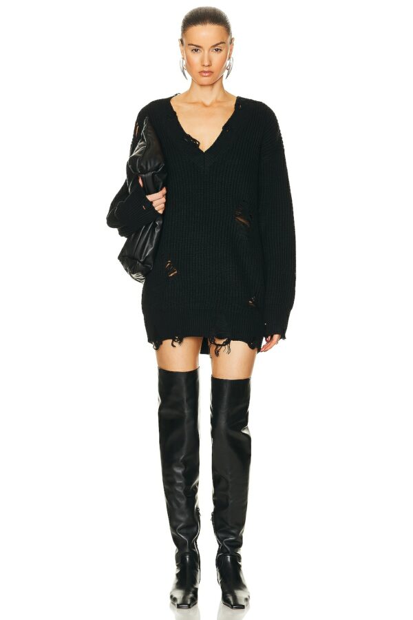 SER.O.YA Rumi Sweater Dress in Black - Black. Size XS (also in ).