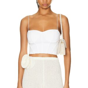 SER.O.YA Viv Corset Top in White - White. Size XL (also in ).