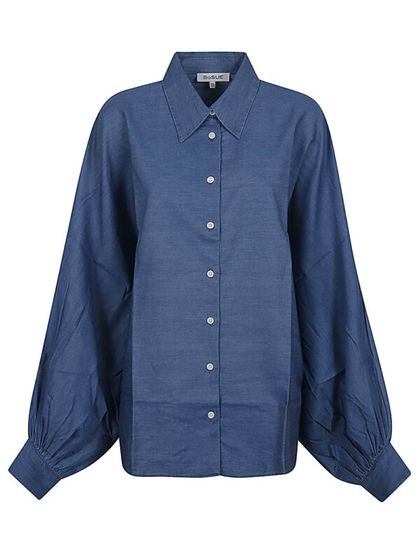 SOSUE- Antonia Oversized Denim Blouse