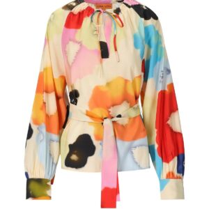 STINE GOYA VIANNA MULTICOLORED FLORAL BLOUSE