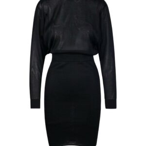 Saint Laurent Backless Long-sleeved Dress