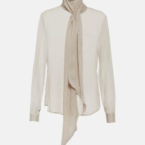 Saint Laurent Lavallière silk blouse