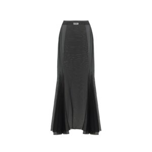 Saint Laurent Tulle Midi Skirt