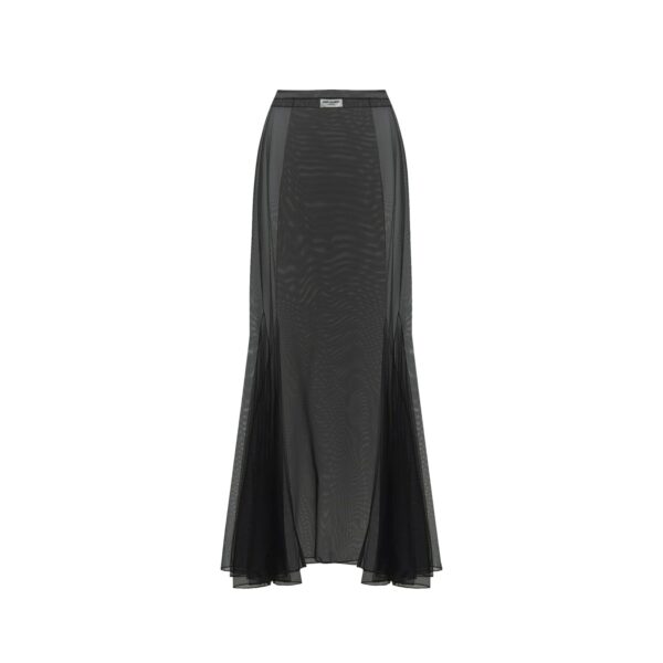 Saint Laurent Tulle Midi Skirt