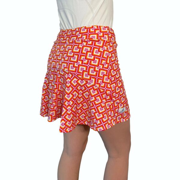 Sale - Ready To Ship Flutter Golf Skort W/Pockets Retro Print Tennis, Running, Skirt