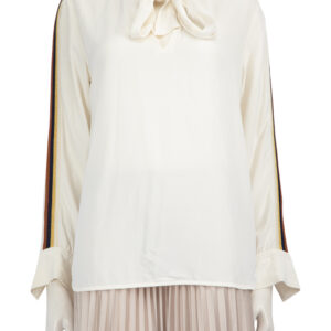 Sandro Ecru Side Tape Blouse