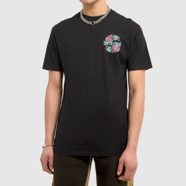 Santa Cruz dressen rose crew two t-shirt in black multi