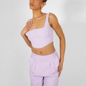 Seam Detail Corset Top Lilac