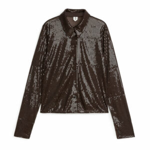 Sequin Blouse - Brown